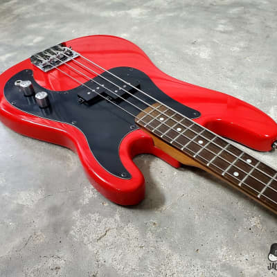 Hondo Deluxe MIJ Short Scale P-Bass Clone (Late 1970s, Hot Rod Red) imagen 11
