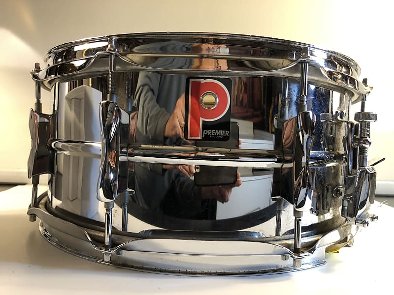 Premier 1026 - Extra Deep Chrome Over Steel Snare Drum | Reverb