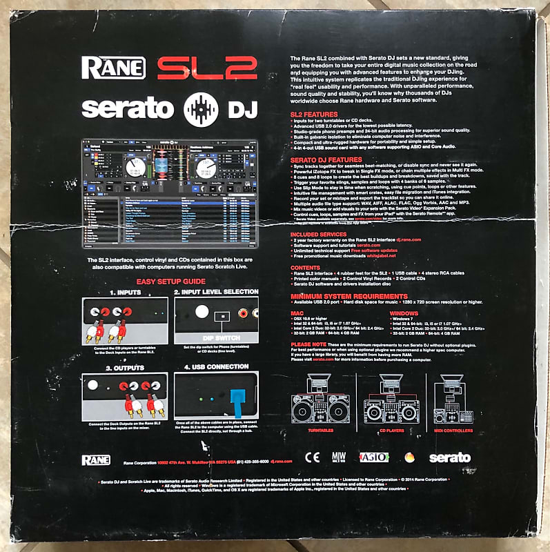 RANE Serato SL2 Scratch Live DJ Interface System