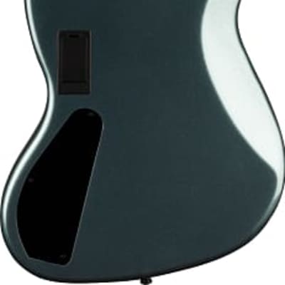 Squier Contemporary Active Jazz Bass HH V, Roasted Maple Fingerboard, Black Pickguard, Gunmetal Metallic image 3