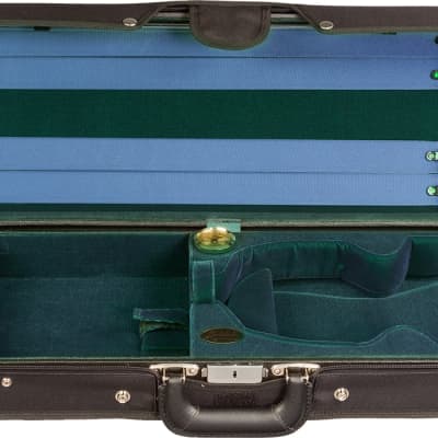 Bobelock 16002 4/4 Violin Oblong Suspension Case Black Ext/Blue Velvet Interior image 2