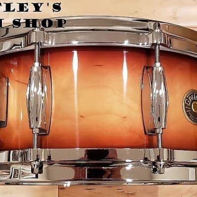 Gretsch 5.5x14" USA Custom Snare Drum in Amber Walnut Burst Finish image 3