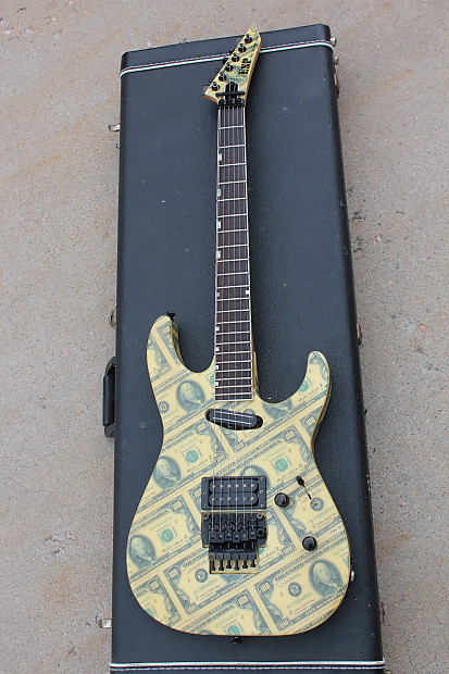 1988 ESP USA Custom Shop Mirage Deluxe Finished With $100 Dollar Bills  Guitar Super Rare - OHSC