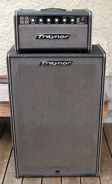 Vintage 1972 Traynor YBA-1 Bass Master and matching 2x15