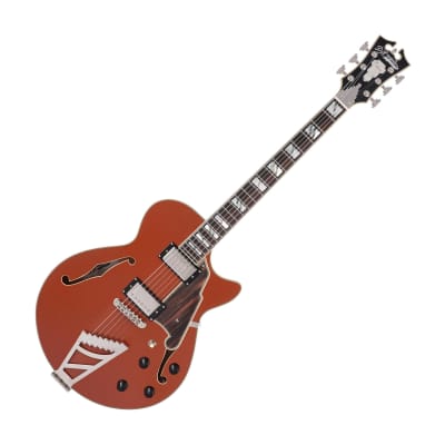 D'Angelico DADSSRUSSNT Deluxe SS Limited Edition Semi-Hollowbody Electric Guitar, Rust image 1