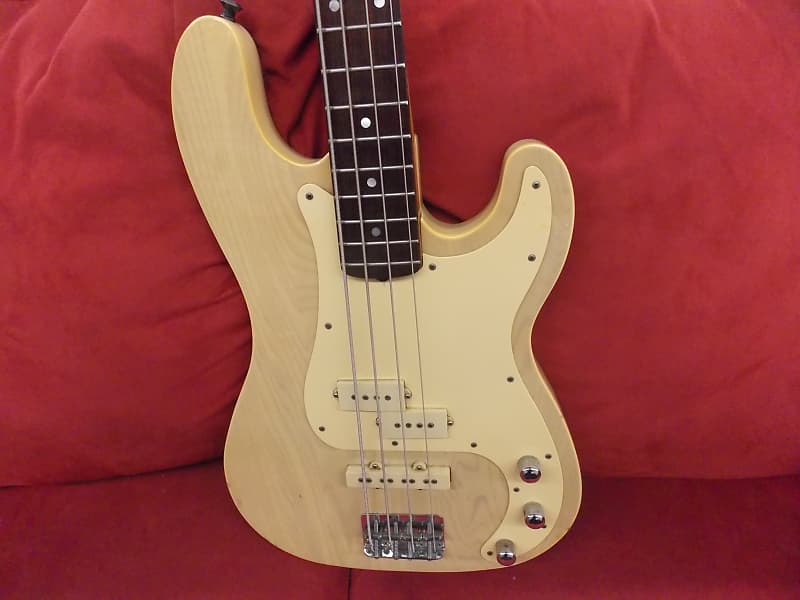 St. Blues King Blues Bass IV 1984 White Blonde W? Gig Bag and Drop D Tuner key image 1
