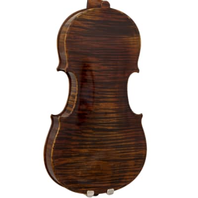 Paititi 4/4 Full Size PTVNSS100 Premium Hand Carved One-Piece Back Ebony Fitted Violin Outfit image 2