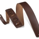 Levy's Leathers - DM1-BRN -  2 1/2" Wide Brown Genuine Leather Guitar Strap.