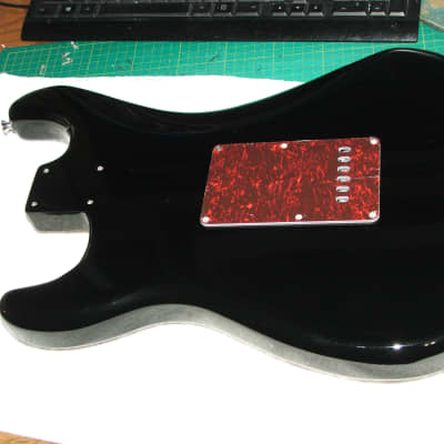 Black Loaded Strat Style Body....Fender Stamped big block trem..full thickness body image 6