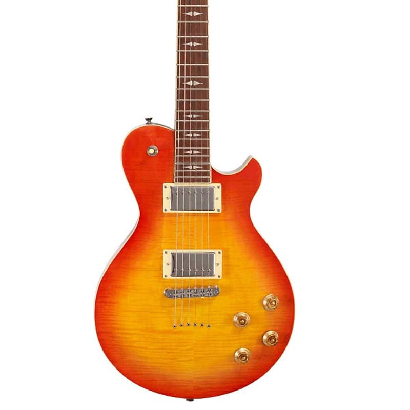 Michael Kelly MKPDSCSJRA Patriot Decree Flame Maple Top Chambered Mahogany  Body Mahogany Neck 6-String Electric Guitar