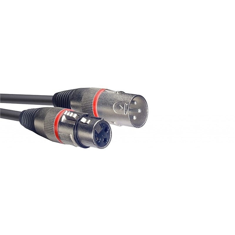 Stagg SMC XLR Microphone Cable, 3m/10ft, Red Ring image 1