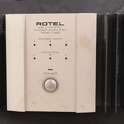ROTEL RMB-1066 6-CHANNEL POWER AMPLIFIER BRIDGE TO 3X 150 WATTS BLACK SILVER image 1