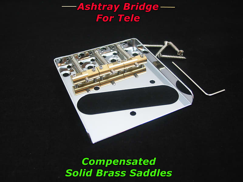 Bridge Plate w/Compensated Brass Saddles for Fender Telecaster Tele Style Guitar image 1