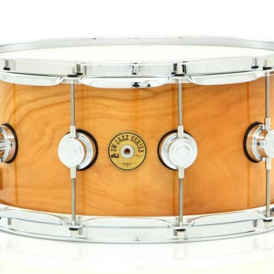 Drum Workshop 14" x 7" Jazz Series Snare Drum Exotic Natural Lacquer Over Rotary Cherry W/ Chrome Hardware - Mint, Open Box image 1