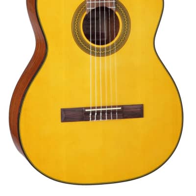 Takamine G Series GC1CE-NAT Acoustic-Electric Classical Cutaway Guitar, Natural Bag Bundle image 2