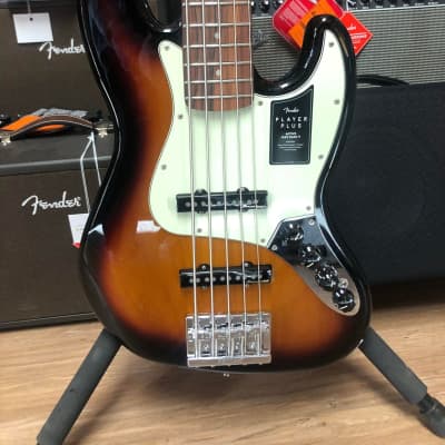 Fender Player Plus Jazz Bass V with Pau Ferro Fretboard 2021 3-Tone Sunburst image 1