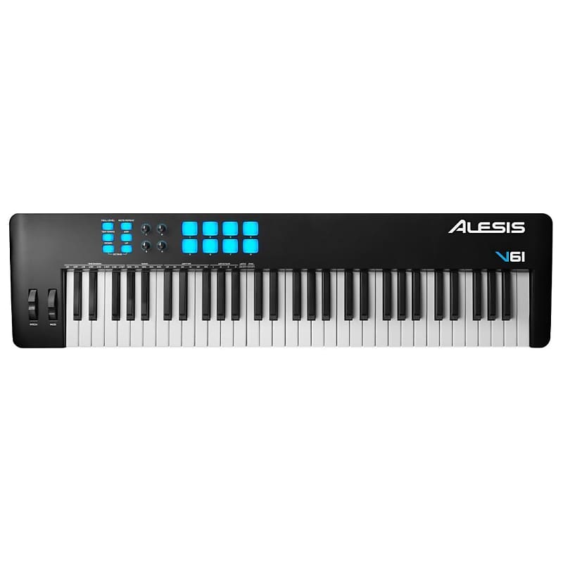 Alesis V61 MKII 61-Key USB MIDI Keyboard and Music Production Controller with Velocity-Sensitive Pads and Octave and Transpose Buttons image 1