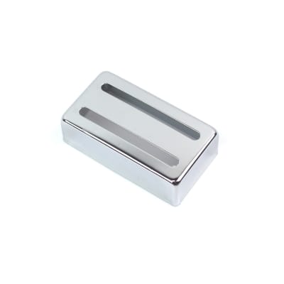 Two slot Humbucker cover for Filtertron style guitar pickup ,Metal chrome image 1