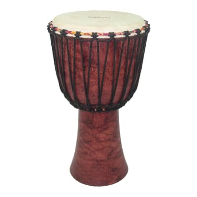 Tycoon Percussion : 12 Red Marble Rope Tuned Djembe image 1