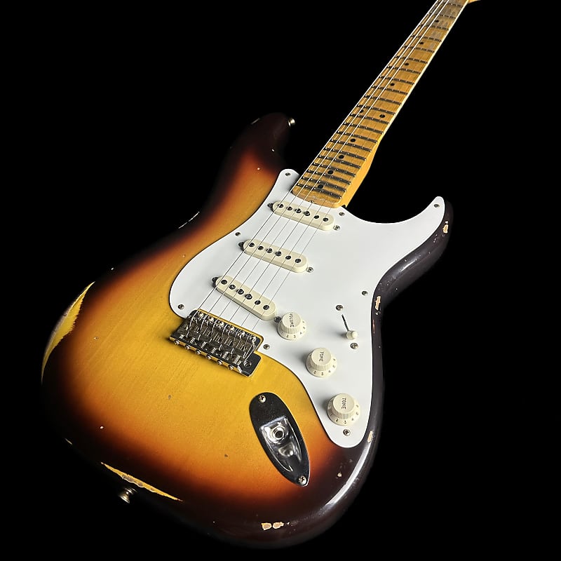 Fender Custom Shop 58 Strat Relic Faded Aged Chocolate 3-color Sunburst w/case image 1