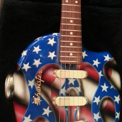 American Showster 'The Biker' NOS 1997 Flag Pattern NAMM show guitar image 3