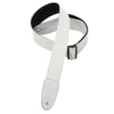 Levy's 2″ Garment Leather Guitar Strap - White