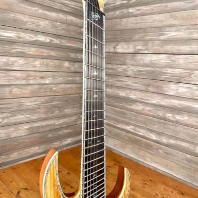 BC Rich Shredzilla 8 Fan Fret Prophecy Archtop Guitar Spalted Maple (0981) image 10
