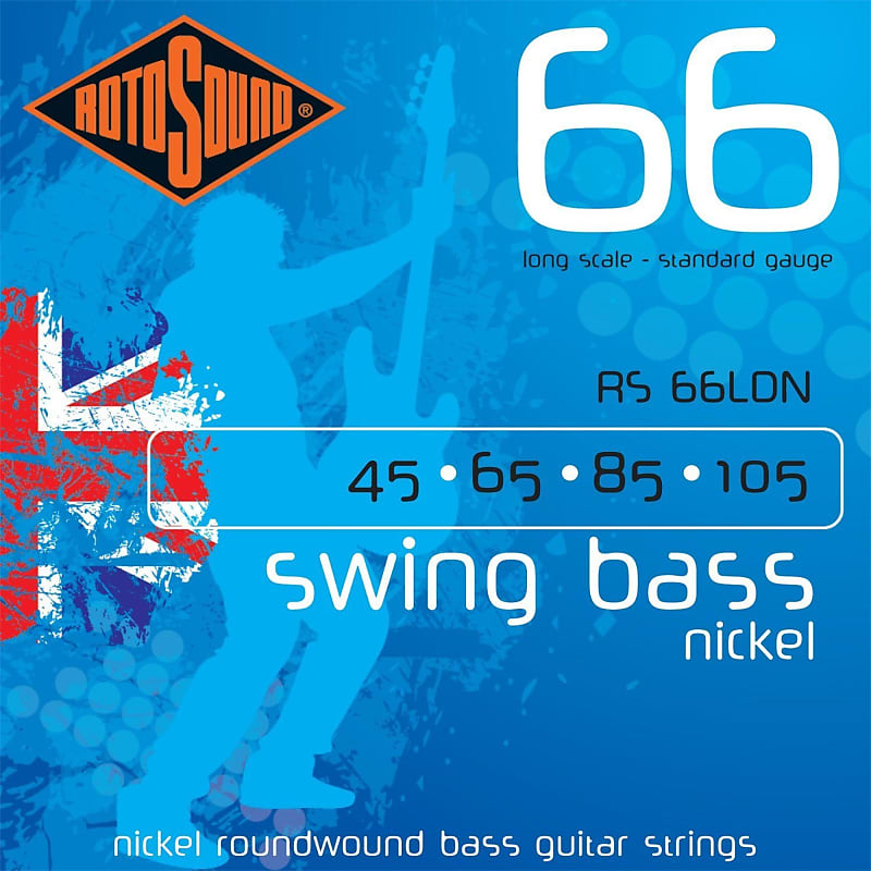 Rotosound RS66LDN Nickel Swing Bass Round Wound Bass Strings 45-105 image 1