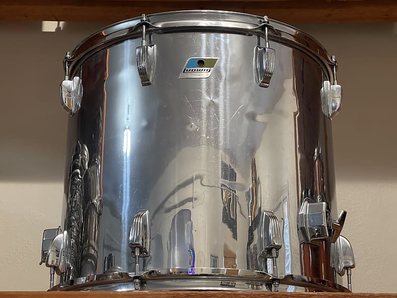 1970 S Ludwig Chrome Over Wood 18 Classic Maple Floor Tom Reverb