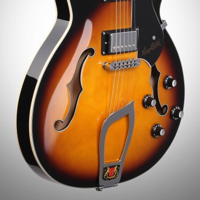 Hagstrom VIK-TSB Viking Semi-Hollow Body Canadian Hard Maple Neck 6-String Electric Guitar-(B-Stock) image 2