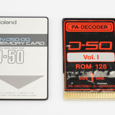 Roland PN-D50-00 & PA Decoder D-50 2-Sided ROM Memory Cards