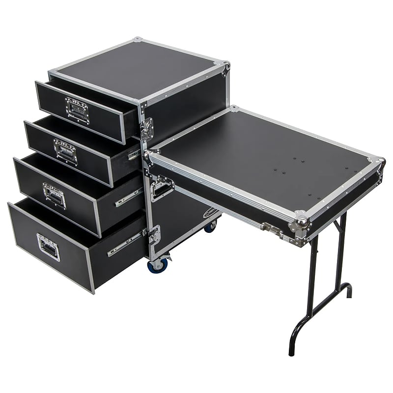 Odyssey FZWB4WDLX DJ Flight Case for Deluxe Four Drawer Reverb