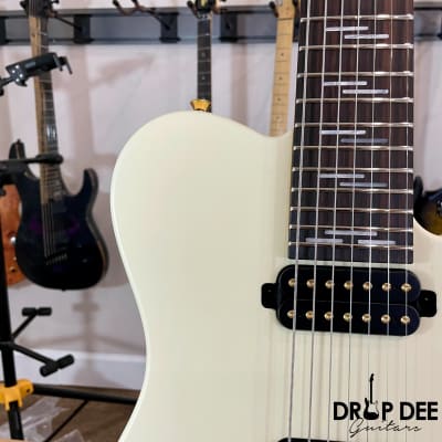 Schecter USA Custom Shop PT-7 7-String Electric Guitar w/ Case-Vintage White Satin image 5