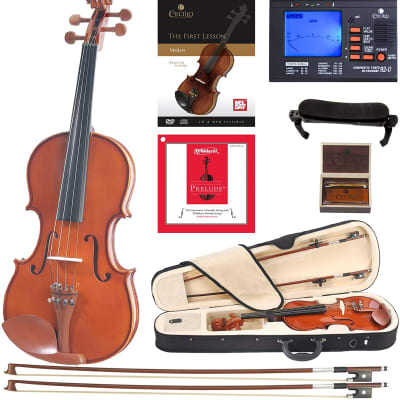 Cecilio CVN-200 Solidwood Violin with D'Addario Prelude Strings - Size 3/4 image 2