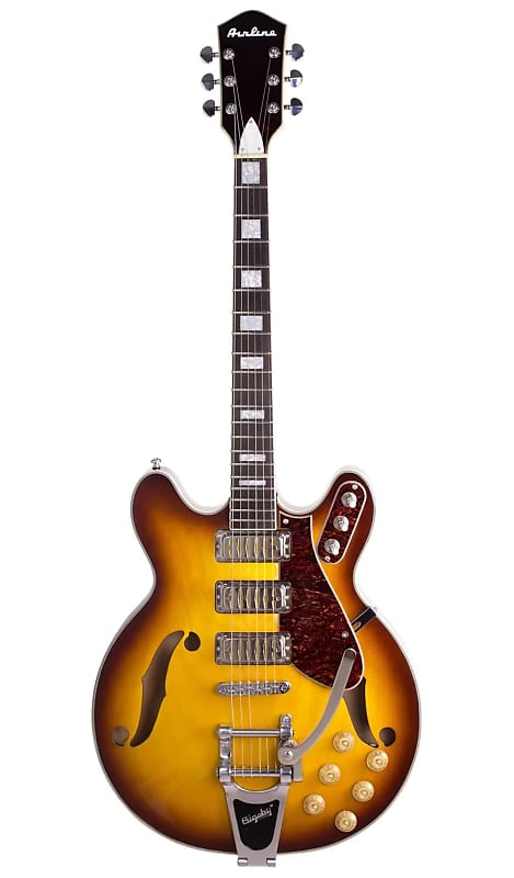 Airline H78 Bound Laminated Maple Body Vintage F-Holes Bolt-on Maple Neck 6-String Electric Guitar image 1