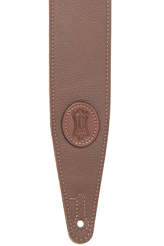 Mint Levy's Leathers - MGS80CS-BLK-HNY - Padded Garment Leather Guitar Strap - Brown/Green - 2.5" image 1