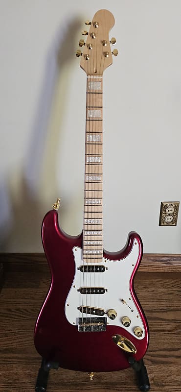 GFS Parts Guitar S-Style Custom Build - 2023 - Dark Candy Apple Red - Exquisite image 1