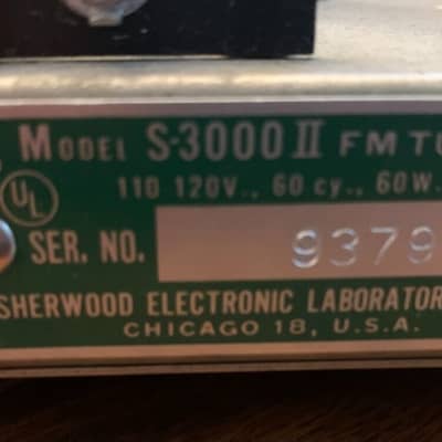 Vintage Sherwood S-5000 Integrated Tube Amplifier / S-3000 II FM Tuner Late 50's / Early 60's image 12