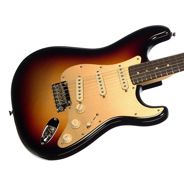 Sunburst strat with gold pickguard best sale
