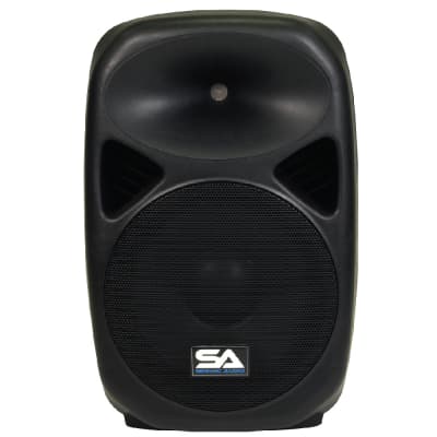 Pair of Powered 12" PA Speakers Rechargeable with 2 Mics Remote Bluetooth image 3