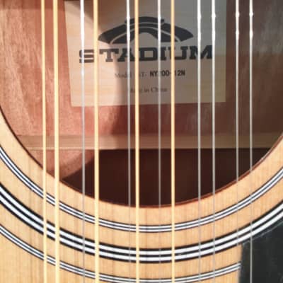 Stadium 12-String Dreadnought Acoustic Guitar-Natural Finish-Includes Shop Setup! image 3