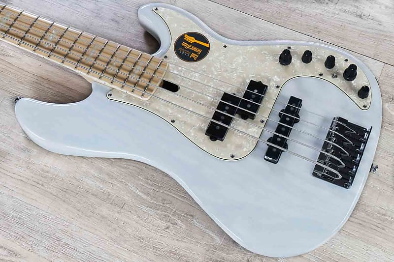 Sire P7 2nd Gen Bass Guitar, Swamp Ash, 5-String, WB White