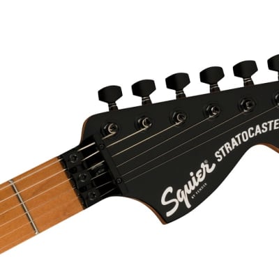 Squier Contemporary Stratocaster HH FR. Roasted Maple Fingerboard, Black Pickguard, Shell Pink Pearl image 6