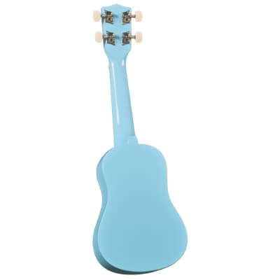 Diamond Head DU-106 4-String Soprano Ukulele, Uke with Gig Bag - Light Blue image 3