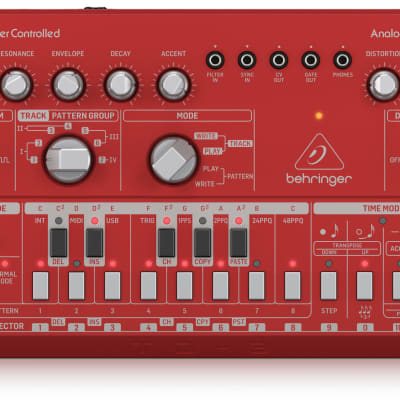 Behringer TD-3 Analog Bass Line Synthesizer (Red)