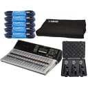 Yamaha TF5 32-Channel Digital Mixer Bundled with TF5-COVER, 5 15-FT XLR Cables and Samson R21 w/Case