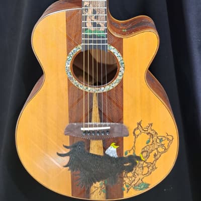 Blueberry NEW IN STOCK Handmade Acoustic Guitar Eagle Motif for sale