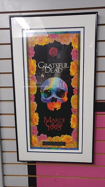 人気アイテム Grateful Dead Mardi Gras 1995 Tour Poster Framed 2938/25000 ミュージシャン