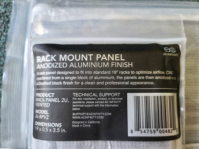 Anodized Aluminum Rack Panel Blank 3U - AC Infinity