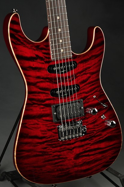 Tom Anderson Drop Top - Cajun Red To Dark Red Burst | Reverb